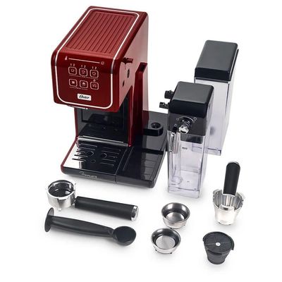 Kit Cafeteira Primalatte Touch Red E Moedor De Café Elétrico Oster 220V