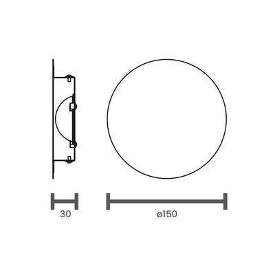 Arandela / Plafon Taschibra Luna 150 Led Bivolt Branco 2700k Luz Amarela 04030033-01