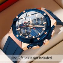 Relógio De Moda, Pulseira De Silicone, Design De Mostrador Criativo Azul