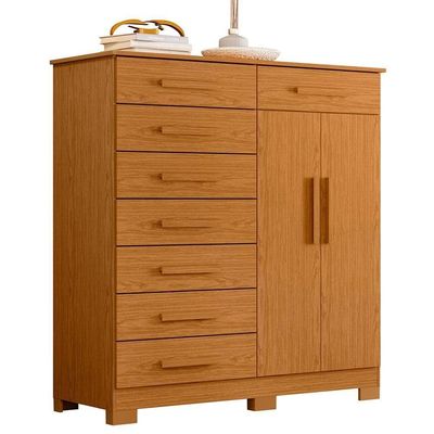 Cômoda Verona 2 Portas E 8 Gavetas Cinamomo - Móveis Albatroz Cinamomo