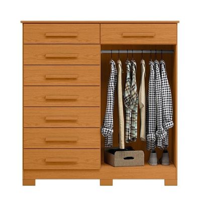 Cômoda Verona 2 Portas E 8 Gavetas Cinamomo - Móveis Albatroz Cinamomo