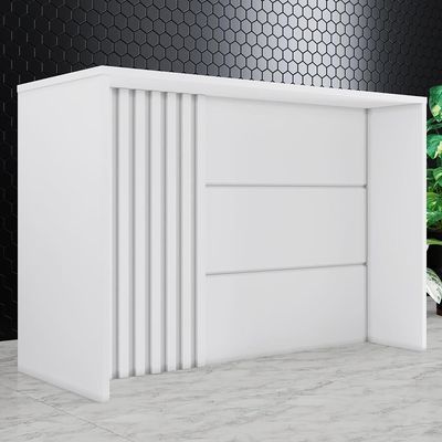Bancada Ilha Gourmet Ripada Americana Branco - Móveis Henn Branco
