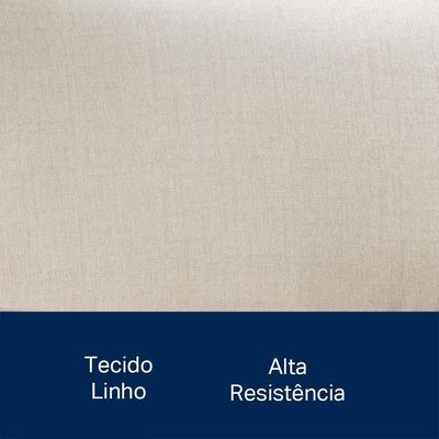 Conjunto 2 Cadeiras Lavínia Linho Bege/aço Champanhe - Salaone Linho Bege/aço Champanhe