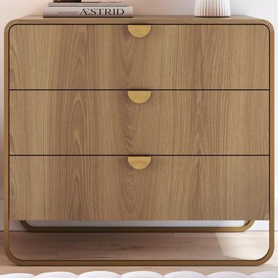 Comoda E 02 Mesas De Cabeceira Organica Artesano Hanover Dourado