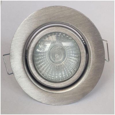 Spot De Embutir Redondo Fixo Aço Escovado 50W 110 Ou 220V Voltagem 220V