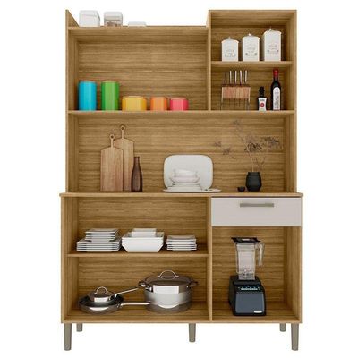 Kit Cozinha Ambiente Gênova 6 Portas Freijó Soft - Kits Paraná