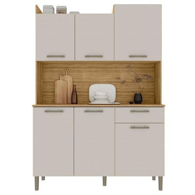 Kit Cozinha Ambiente Gênova 6 Portas Freijó Soft - Kits Paraná