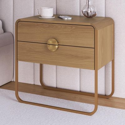 Comoda 02 Mesas De Cabeceira Organica Artesano Hanover Dourado