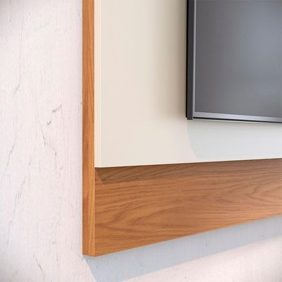Painel Suspenso TV 75 Polegadas 200 Cm Nilo Colibri Off White Matte Freijo