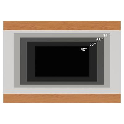 Painel Suspenso TV 75 Polegadas 200 Cm Nilo Colibri Off White Matte Freijo