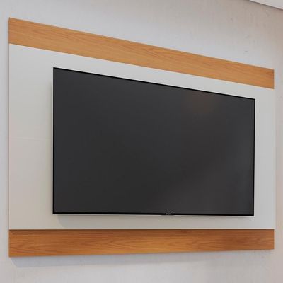 Painel Suspenso TV 75 Polegadas 200 Cm Nilo Colibri Off White Matte Freijo