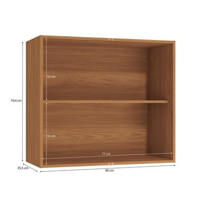 Armário Aéreo Kappesberg Pixel 2 Portas Canela/verde Frevo 80cm