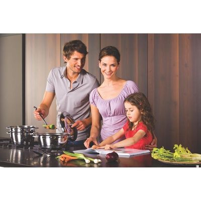 Jogo De Panelas 8 Peças Allegra Aço Inox Tramontina