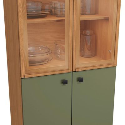 Cristaleira Kappesberg Pixel 4 Portas Canela/verde Frevo 70cm