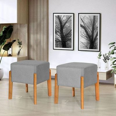 Puff Apolo Decorativo Pequeno Cinza