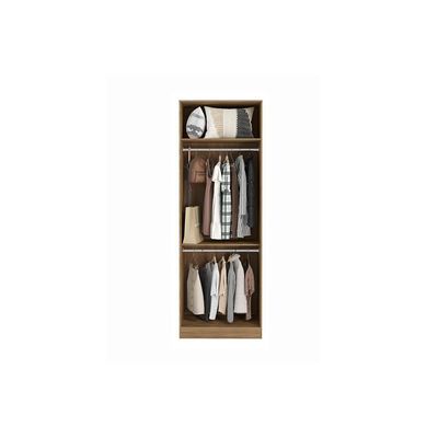 Guarda-roupa 2 Portas 2 Cabideiros Kappesberg Adapt Nogueira 80cm