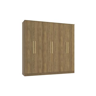 Guarda-roupa 6 Portas 4 Gavetas Kappesberg Adapt Nogueira