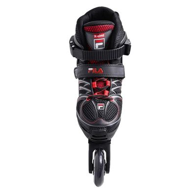 Patins Fila Infantil X One Boy Ou Girl Ajustável Com Freio Tamanhos - Preto Vermelho 36-39