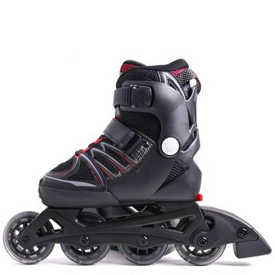Patins Fila Infantil X One Boy Ou Girl Ajustável Com Freio Tamanhos - Preto Vermelho 36-39
