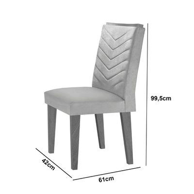Mesa De Jantar 6 Lugares Retangular Rufato Alvorada Londrina Vel. Capuccino Off White Imbuia