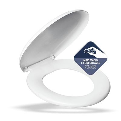 Assento Sanitário Almofadado Clássico Branco Atlas