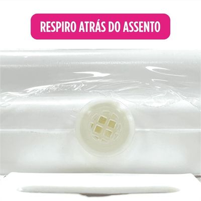 Assento Sanitário Almofadado Clássico Preto Atlas