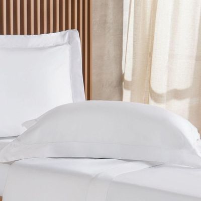 Jogo De Cama Queen 4 Pçs Ricamo 300 Fios 100% Algodão 160x200x40cm Branco