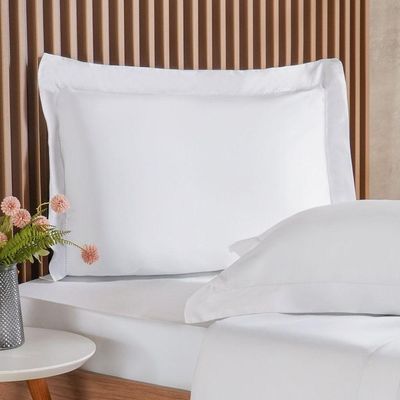 Jogo De Cama Queen 4 Pçs Ricamo 300 Fios 100% Algodão 160x200x40cm Branco
