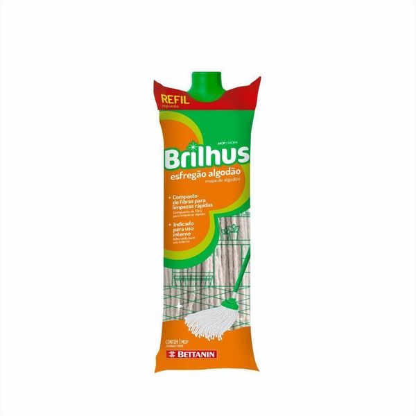 Brilhus Refil Mop Esfregão Algodão