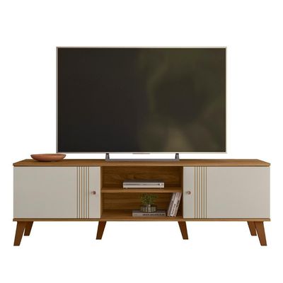 Rack Bancada Para TV 65 Polegadas 160cm Sia Nature Off White Z49 - Mpozenato
