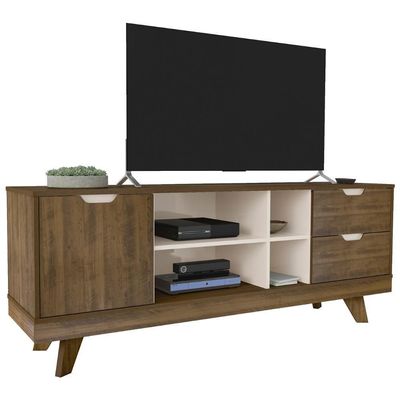 Rack TV 65 Polegadas 160cm Com 1 Porta Jaina Pinho Off White A09 - Mpozenato