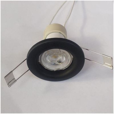 Mini Spot De Embutir Preto Com Led 3W Da Lâmpada Branco Quente 3000K