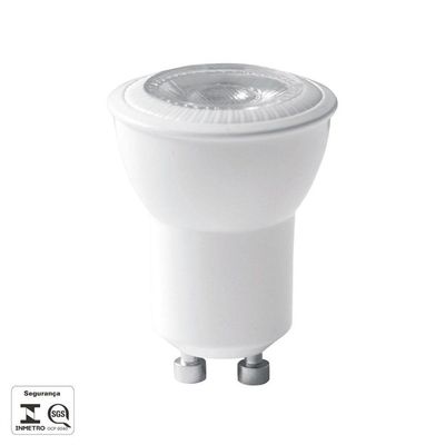 Mini Spot De Embutir Preto Com Led 3W Da Lâmpada Branco Quente 3000K