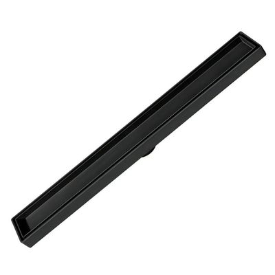 Kit 2 Ralo Oculto Linear Embutir 5x50 P/ Porcelanato Preto