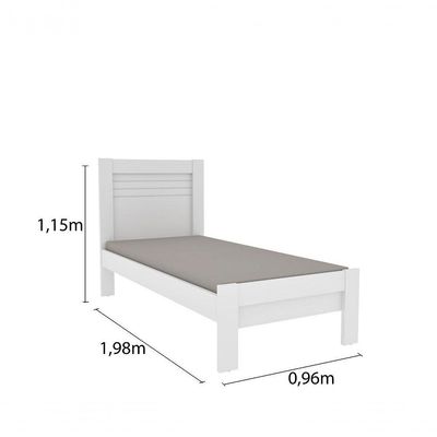 Cama Solteiro Safira Tcil Neve