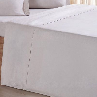 Jogo De Cama King 4 Pçs Line Stile 100% Poliéster 193x203x40cm Biscuit