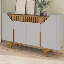 Balcão Buffet 4 Portas Tamisa 160 Cm Bechara Off White Naturalle