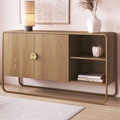 Balcao Buffet Organico 2 Portas 135 Cm 28071 Artesano Hanover Dourado