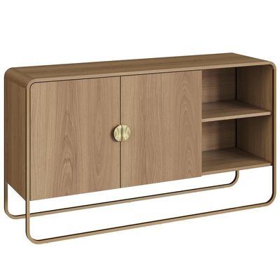 Balcao Buffet Organico 2 Portas 135 Cm 28071 Artesano Hanover Dourado