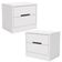 Kit 02 Mesas De Cabeceira 2 Gavetas 54 Cm S822 Kappesberg Branco