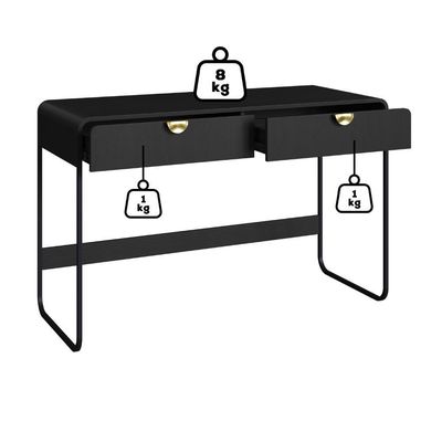 Escrivaninha Organico 2 Gavetas 125 Cm 28067 Artesano Nero Preto