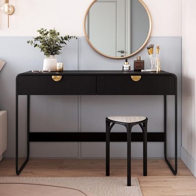 Escrivaninha Organico 2 Gavetas 125 Cm 28067 Artesano Nero Preto