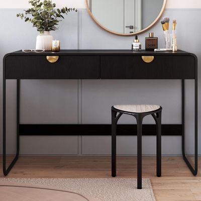 Escrivaninha Organico 2 Gavetas 125 Cm 28067 Artesano Nero Preto