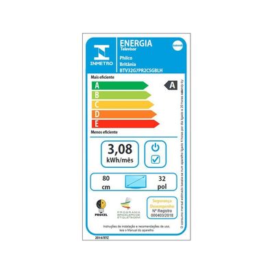 Smart TV 32” Britânia BTV32G7PR2CSGBLH Led Dolby Audio Bivolt