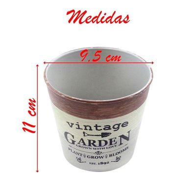 Kit 6 Mini Vasos De Planta Cachepot Estampados Decorados 11cm
