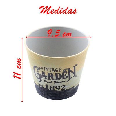 Kit 10 Mini Vasos De Planta Cachepot Estampados Decorados 11cm