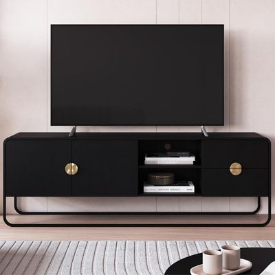 Rack Bancada Organica TV 65 Polegadas 180 Cm 28076 Artesano Nero Preto