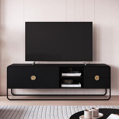 Rack Bancada Organica TV 65 Polegadas 180 Cm 28076 Artesano Nero Preto
