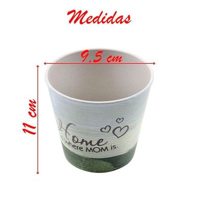 Kit 10 Mini Vasos De Planta Cachepot Estampados Decorados 11cm