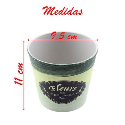 Kit 10 Mini Vasos De Planta Cachepot Estampados Decorados 11cm